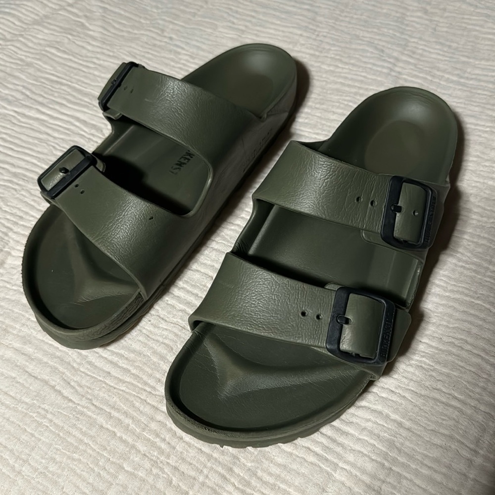 Birkenstock green sandals